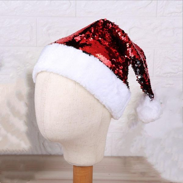 

christmas decorations sequined hat double santa things