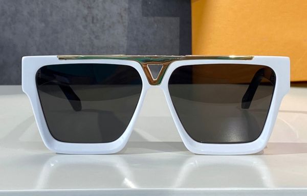 

1502 square sunglasses gold white black lens men sun glasses shades uv400 protection with box
