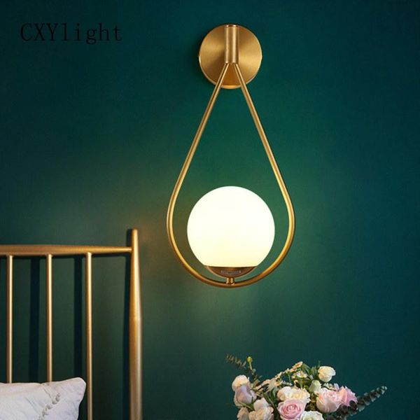 

wall lamp modern led glass ball bathroom light deco maison espelho beside