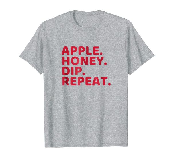 

rosh hashanah shirt apple honey dip repeat jewish new year, White;black