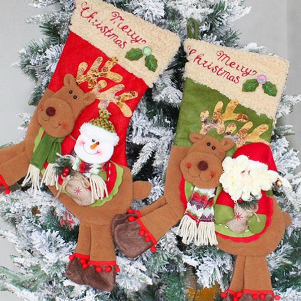 

christmas decorations stocking sack 2022 year candy gift bag noel for home