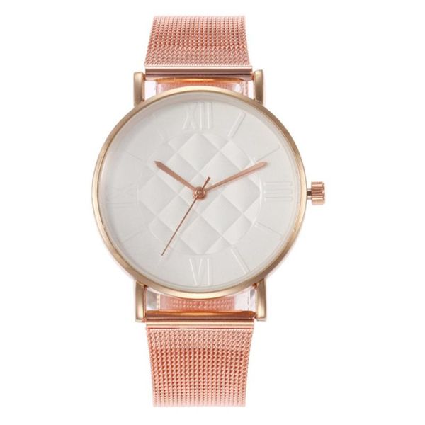 

wristwatches fashion quartz women watch stainless steel round glass ladies simple wristwatch 2021 business female, Slivery;brown