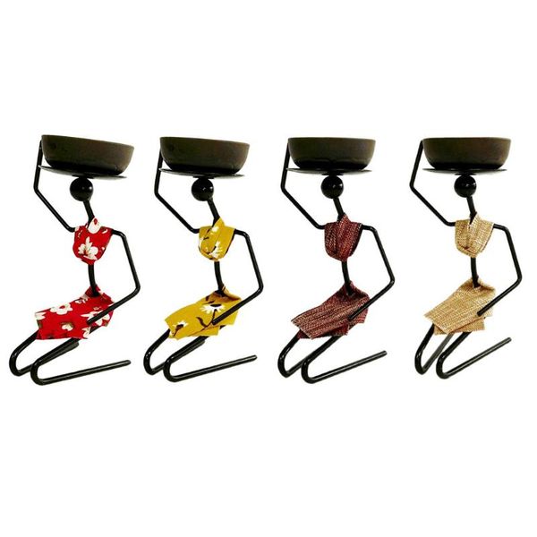 

candle holders metal women shaped tealight holder flower pot home dinner party decor