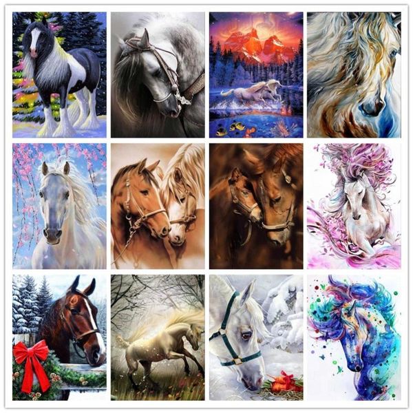 

diamond painting diy embroidery anmial horse cross stitch mosaic rhinestones home decor
