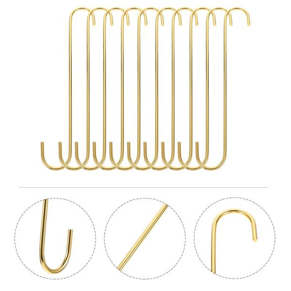 

hooks & rails 10pcs s-shaped hanging hook practical flowerpot long