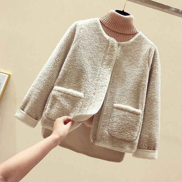 

big size women's clothing fat sister is versatile in autumn and winter wool & blends, Black