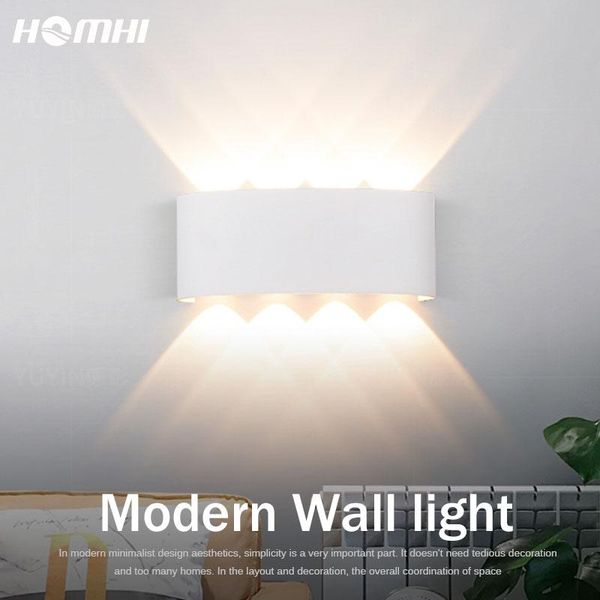 

wall light fixture modern headboard stair lighting nordic design small up down double sconce led lights bedroom white lamp