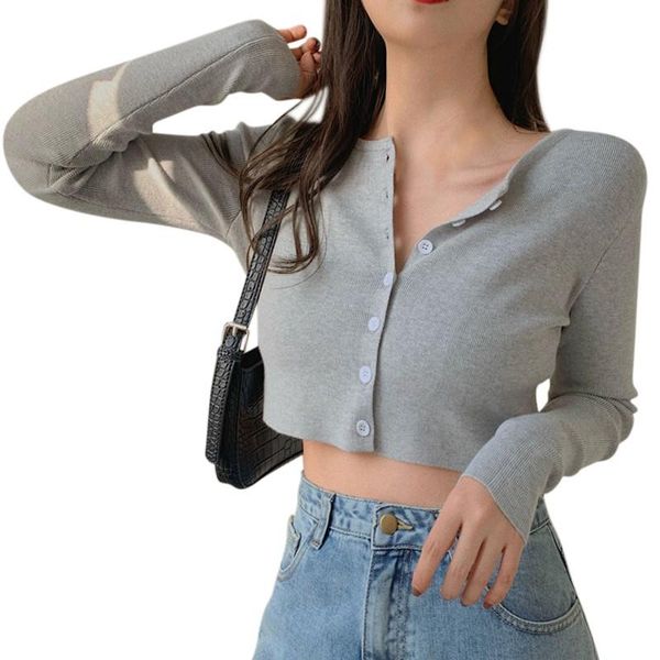 

women's t-shirt slimming machine short cardigan long sleeve black, White