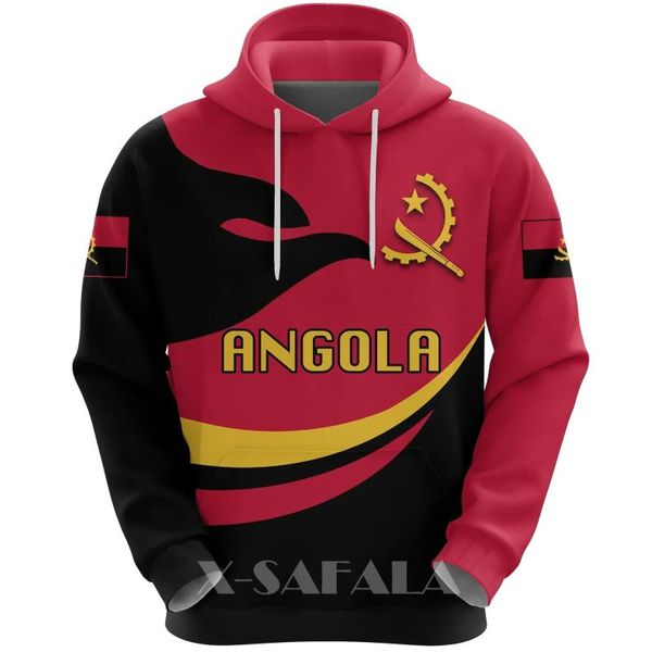 

men's hoodies & sweatshirts angola hoodie proud sweatshirt spaint style 3d full print size man women outwear zipper pullover unisex-1, Black