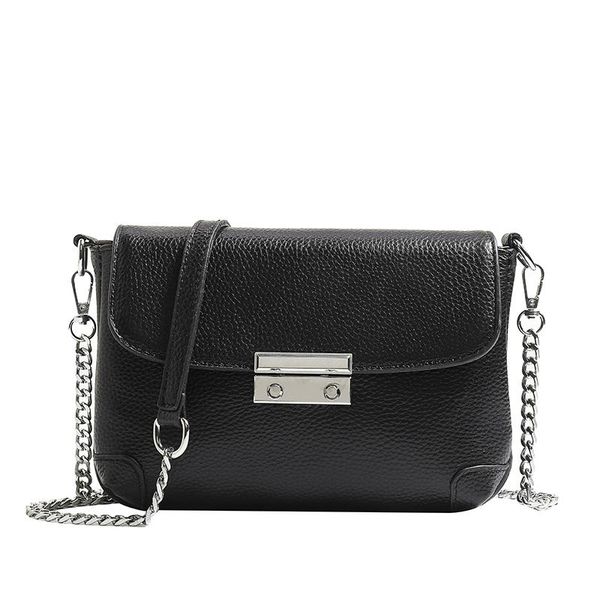 

evening bags brand designer genuine leather women bag ladies messenger handbag solid color flap simple fashion females crossbody