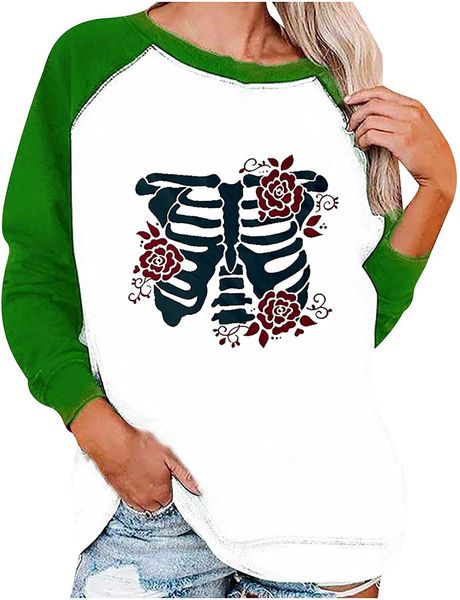 

2021 long sleeve printed autumn winter raglan sweater women, Blue;black