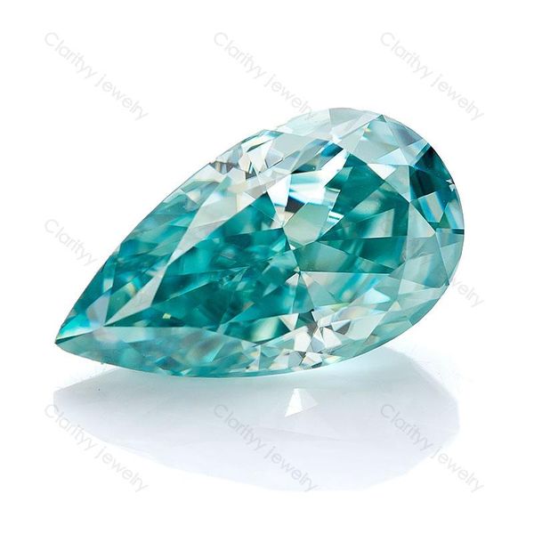 

other 1ct 5*8mm aqua blue crushed pear shape moissanite loose gemstone