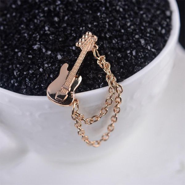 

pins, brooches mini brooch male business suits alloy lapel pin violin guitar instrument brand corsage badge broches women men jewelry, Gray
