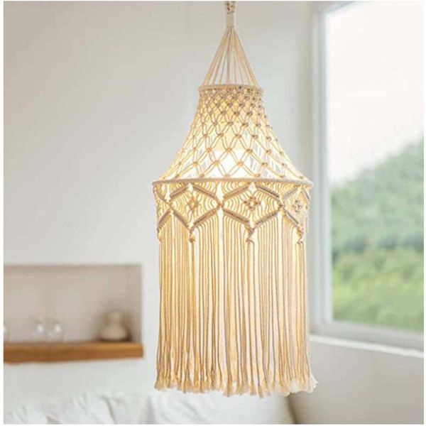 

tapestries handmade macrame lamp shade boho hand woven chandeliers hanging light cover chic decor tapestry home living room