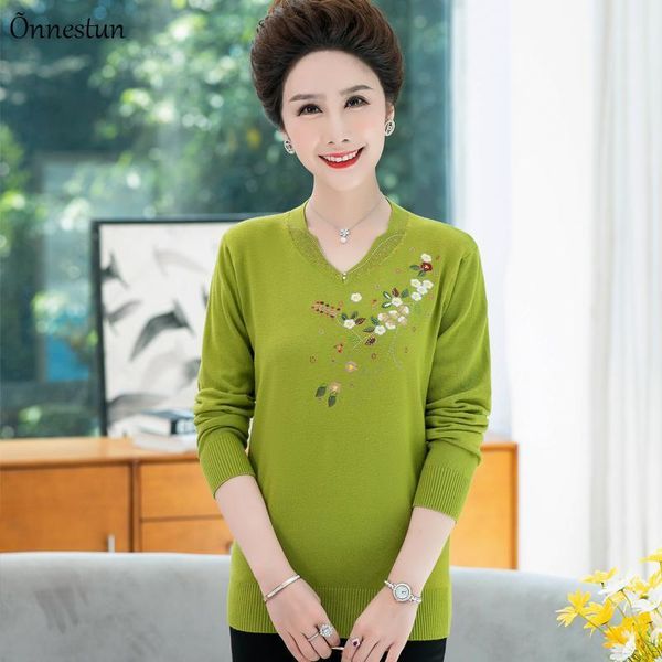 

women's sweaters women autumn winter causal mother pullover knitted sweater clothing soft elasticity for, White;black