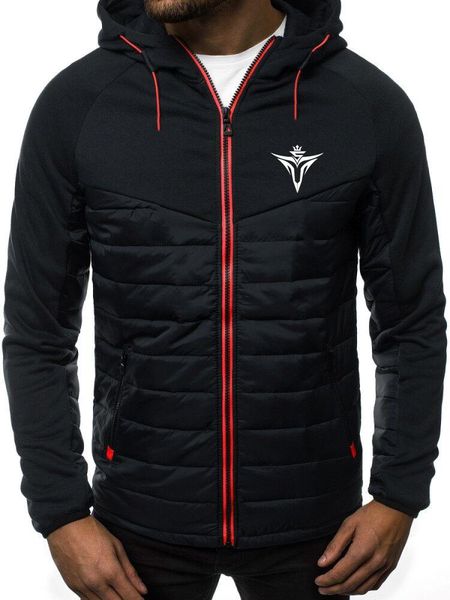 

men's down & parkas 2021 victory jacket men fashion england style put together delicate print comfortable, Black
