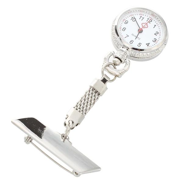 

pocket watches watch quartz movement with brooch pin, Slivery;golden