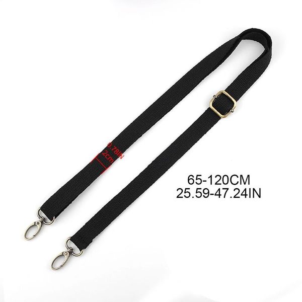 

bag parts & accessories adjustable handbag shoulder strap replacement with metal swivel hooks 20ca, Black