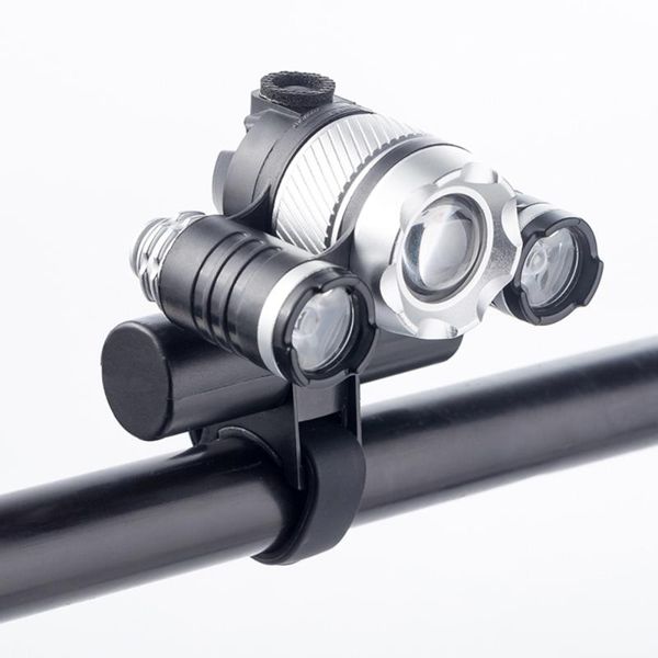 

bike lights usb rechargeable xml led 4 modes front light cycling head lamp (silver)