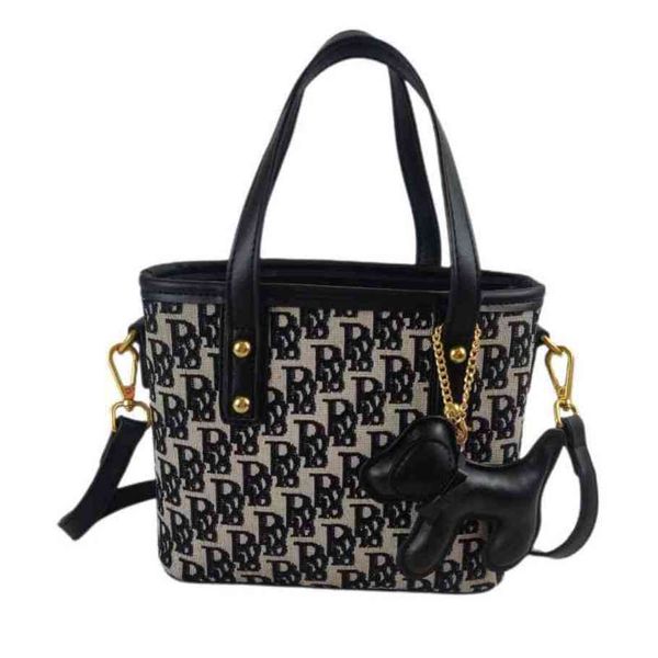 

80% off shop clearance family women's new summer niche printed canvas mini tote bag commuter one shoulder handbag