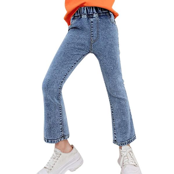 

jeans for girl 2021 est girls casual style children spring autumn clothes 6 8 10 12 14, Blue