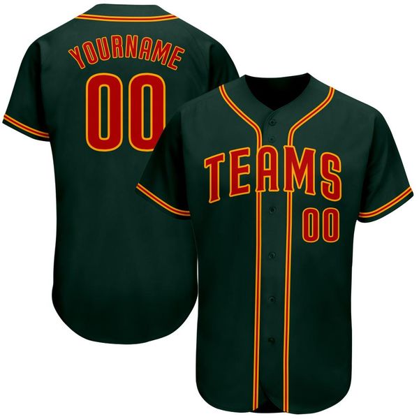 

custom green red-gold-009 authentic baseball jersey, Blue;black