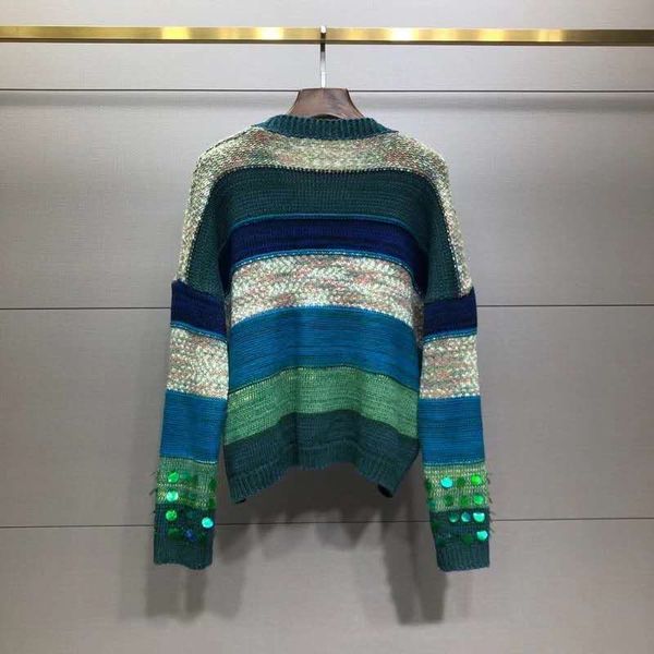 

knits clothing 2021 autumn sweater sets women color block patchwork cotton long +striped knitted sweaters, White