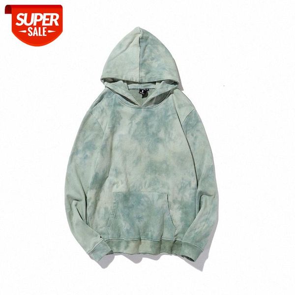 

tie-dye gradient color trendy brand sweater women spring and autumn harajuku style lazy loose hooded #co2t, Black