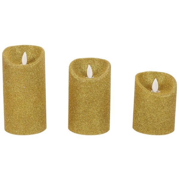 

3pcs led simulated candle lamps flickering lights decors without battery candles