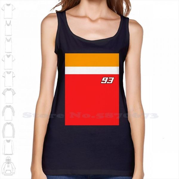 

number 93 custom funny tank sleeveless vest marc mrquez motorsport motorcycle moto2, White;black