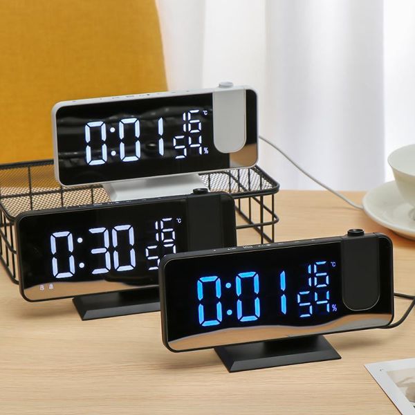 

digital radio alarm clock multi-functional electronic led with usb charger large screen display timer home/office decor other clocks & acces