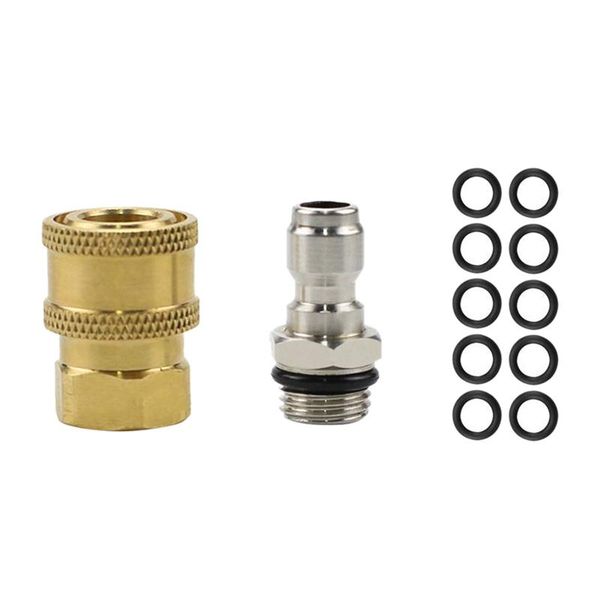 

pressure washer adapter set,1/4 inch quick disconnect kit with 10 pack o-ring.5000 psi watering equipments