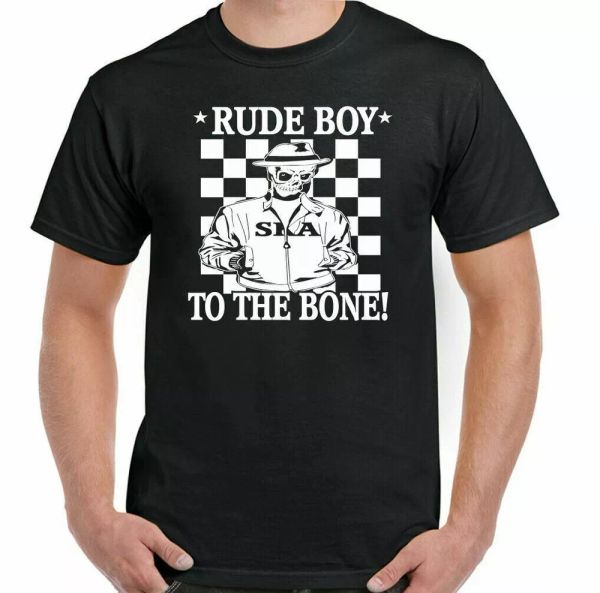 

2 tone tshirt ska rude to the bone men specials two 2 tone top, White;black