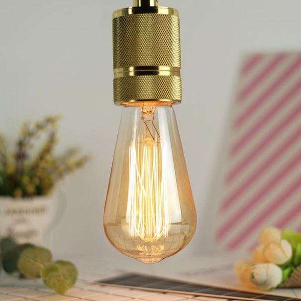 

other lighting bulbs & tubes 1pcs e26/e27 st64 vintage antique edison light bulb base filament incandescent retro deco lamp 40-60w 110-240v