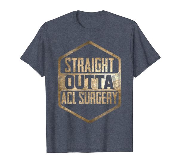 

straight out of acl funny knee surgery gifts tshirt men, White;black