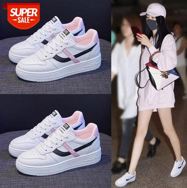 

korean version of the small white shoes female thick-soled students all-match board ins increased casual women's c01 #vt8z