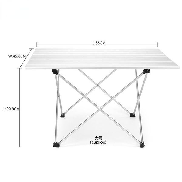 

camp furniture portable light weight aluminium alloy outdoor folding table for camping beach bayards bbq party 68x15x6cm