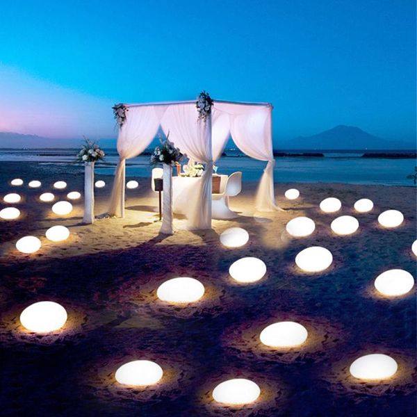 

lawn lamps beiaidi ip68 rgb outdoor garden lights glow cobblestone shape lamp decor light usb rechargeable stone led glowing night