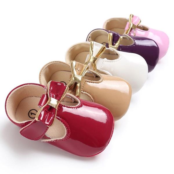 

born baby girl shoes first walkers mirror pu princess non-slip soft sole infant child toddler
