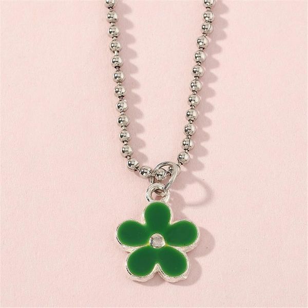 

fashion lucky grass necklace for women pendant gift party collares ketting accessories jewelry necklaces, Silver