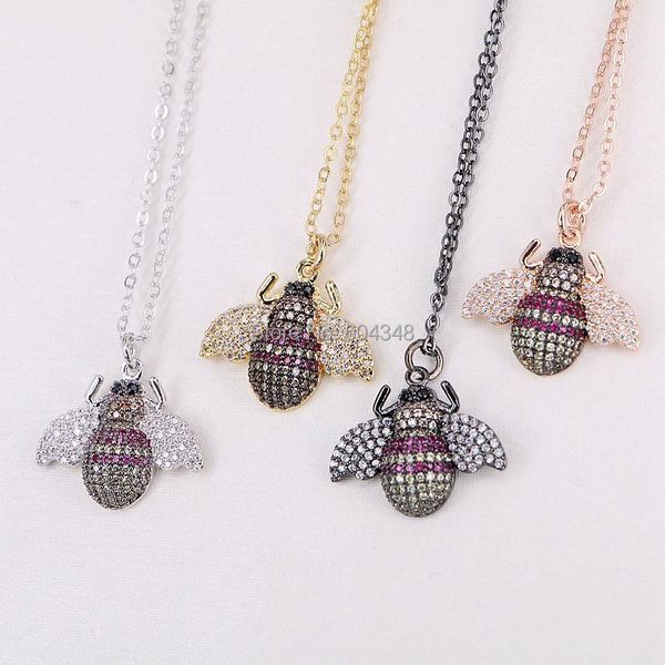 

pendant necklaces 10 strands zyunz lovely multicolor micro pave cz animal pendants necklace for women fine jewelry, Silver
