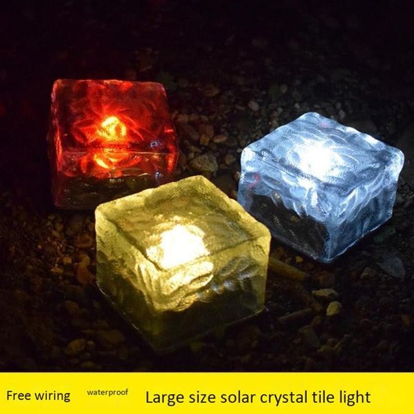 

lawn lamps solar led floor tile lamp, glass ground outdoor courtyard rainproof decorative lamp