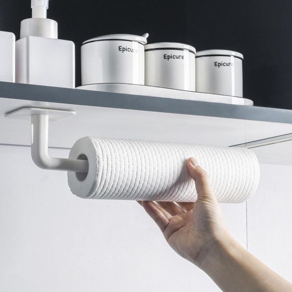 

punch multifunctional home hook rack kitchen roll paper cup pot lid bathroom organizer wall hanging storage shelf & organization