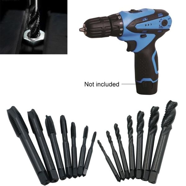 

professional hand tool sets straight /spiral thread tap drill bit screw taps hss m2 polished hole grinding accessories t5uc