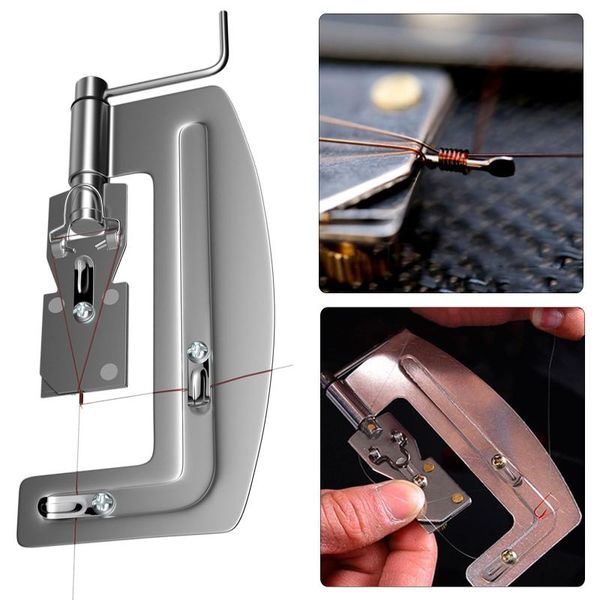 

semi automatic fishing hooks line tier machine portable stainless steel fishhook knotter tying binding accessories