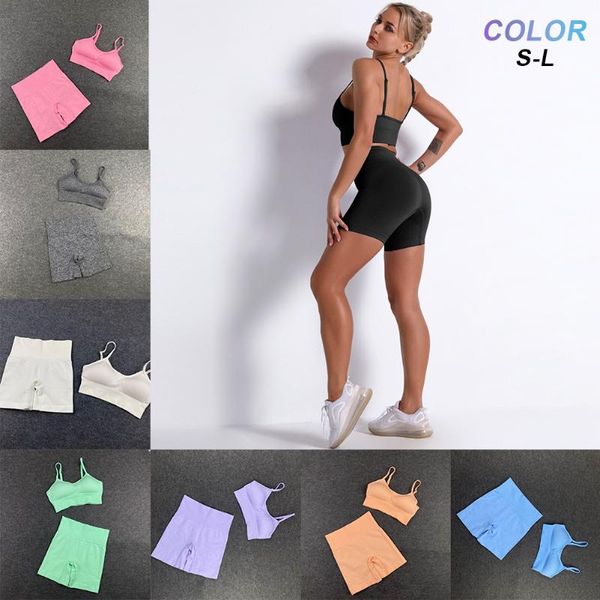 

yoga outfit women set seamless workout shirts sports pants bra gym clothing crop high waist running leggings