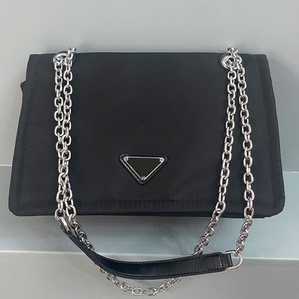 

chain cross body bags lady purse messenger fashion black plain waterproof fabric nylon calfskin hasp zipper bag, Red;black