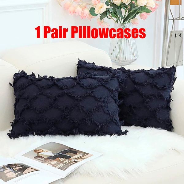 

pillow case 2pcs/pairs 30x50cm ins style living room bedroom cotton linen cut pillowcase flower sofa cushion for home decoration