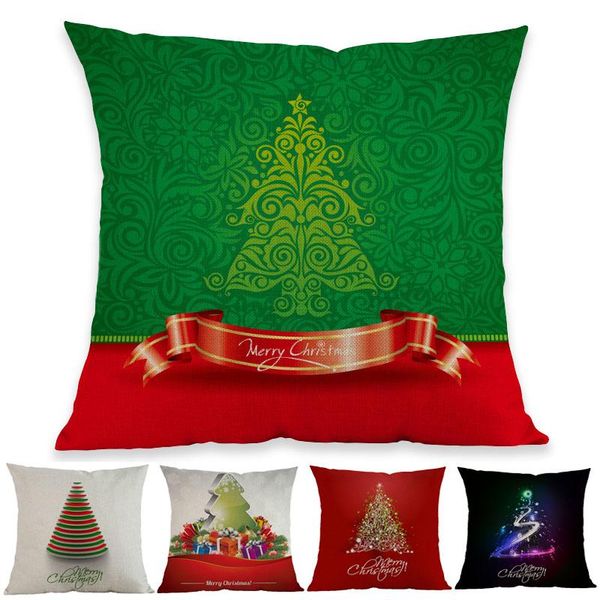 

cushion/decorative pillow creative christmas tree patterns throw case home sofa chair car holiday decorative cushion cover gift sale