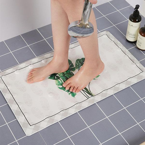 

bath mats printing anti-skid pvc shower mat safety long floor rugs suction cup carpet toilet foot pad for elderly child